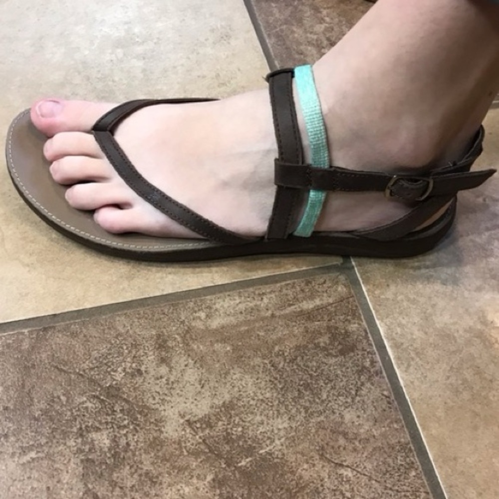 Chaco Women's Sandals in Brown and Teal